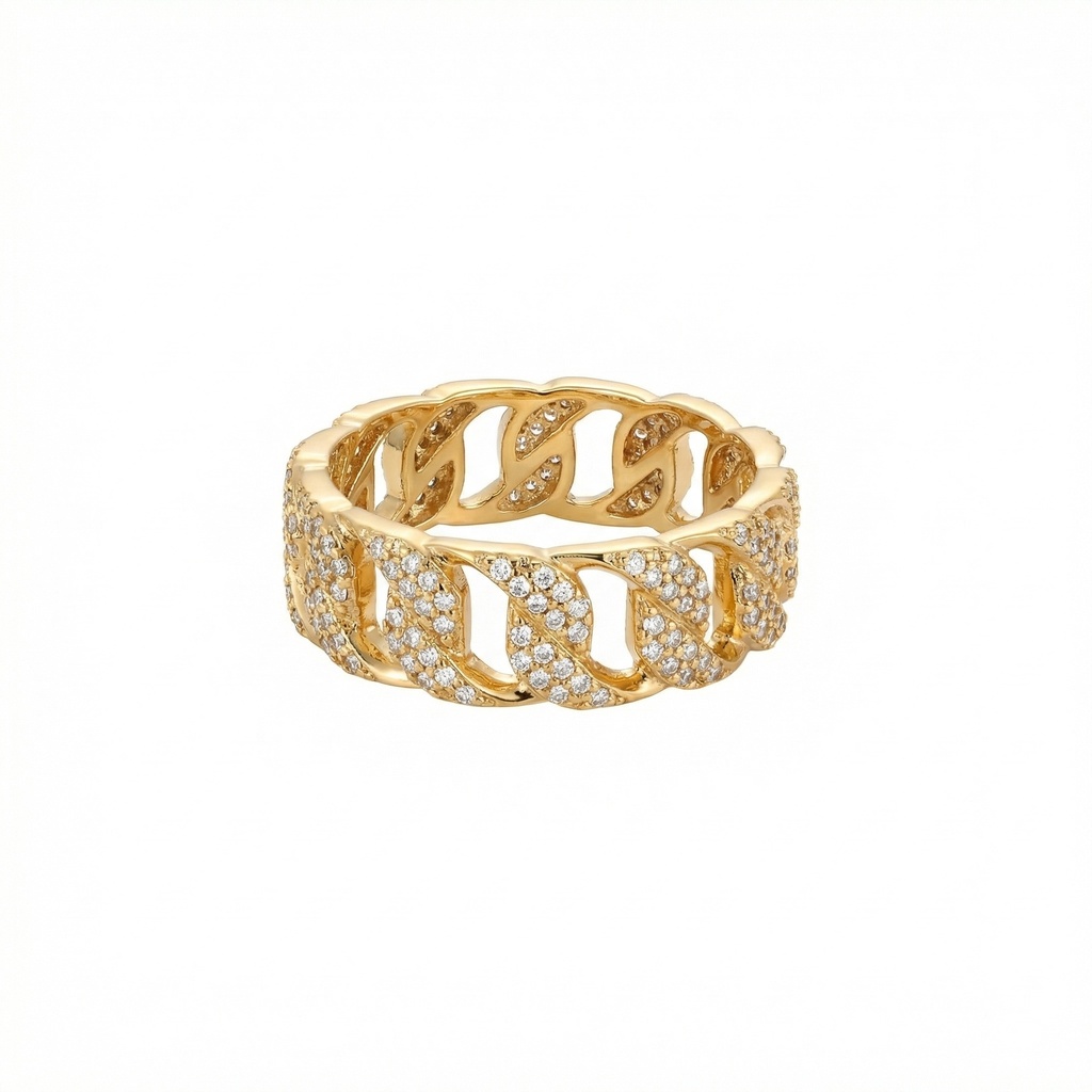 Twilight Pave Curb Band Ring