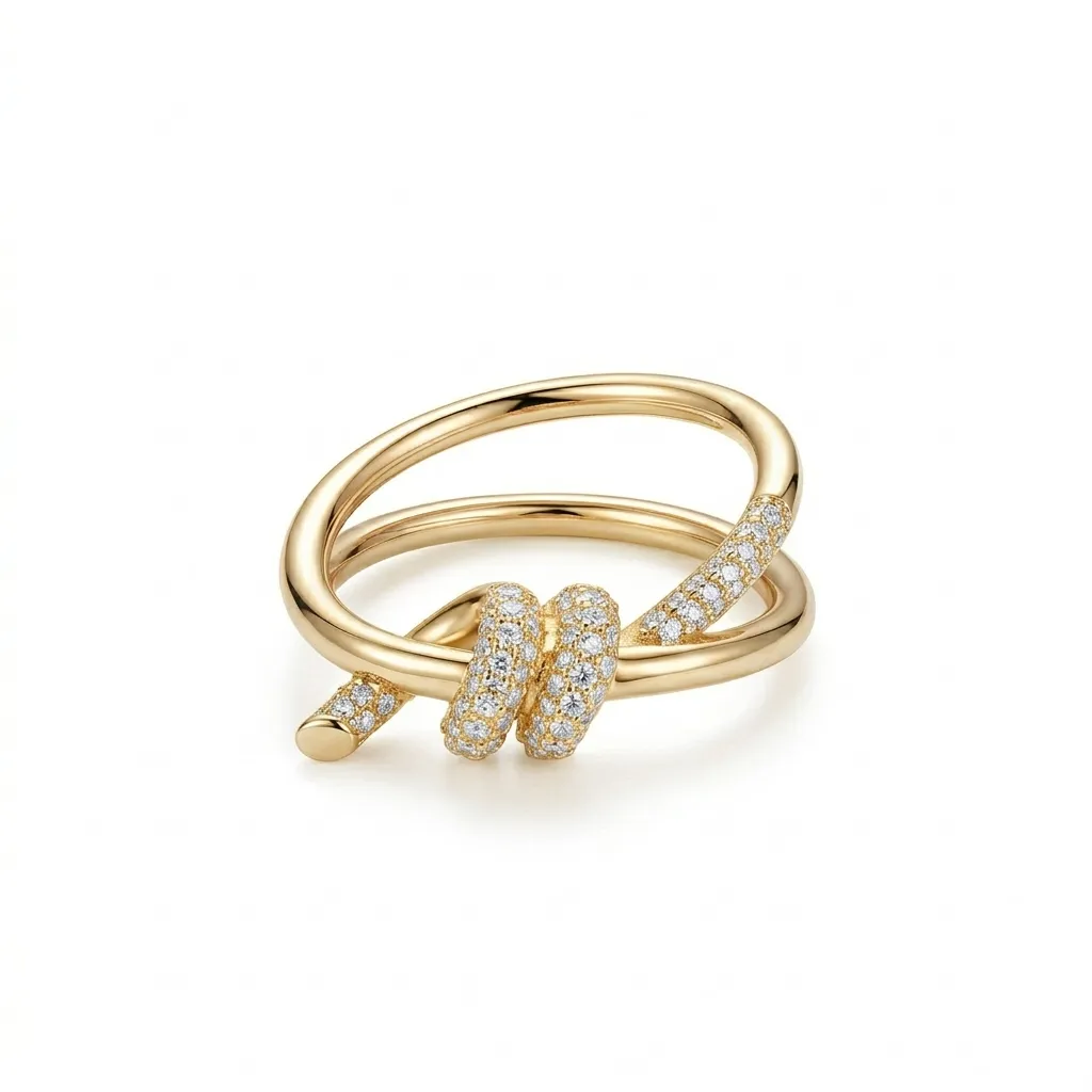 Tiffany Knot Pavé Diamond Ring
