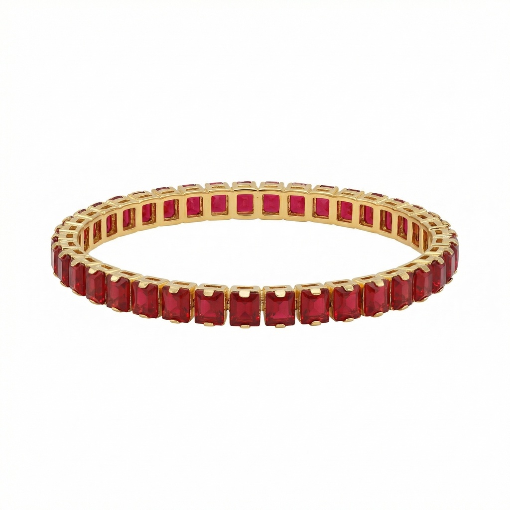 سوار تنس من قطع الزمرد (Gold)