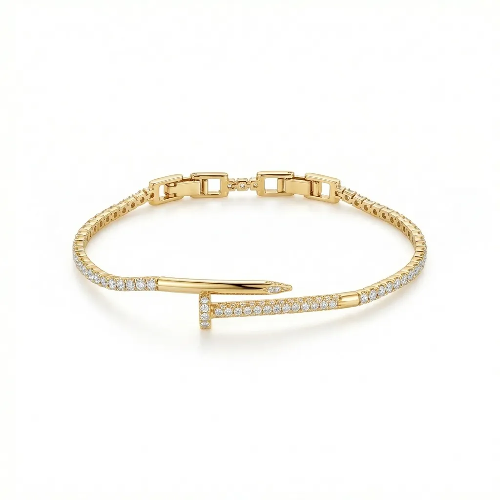 Juste un Clou Pavé Bracelet (Gold)