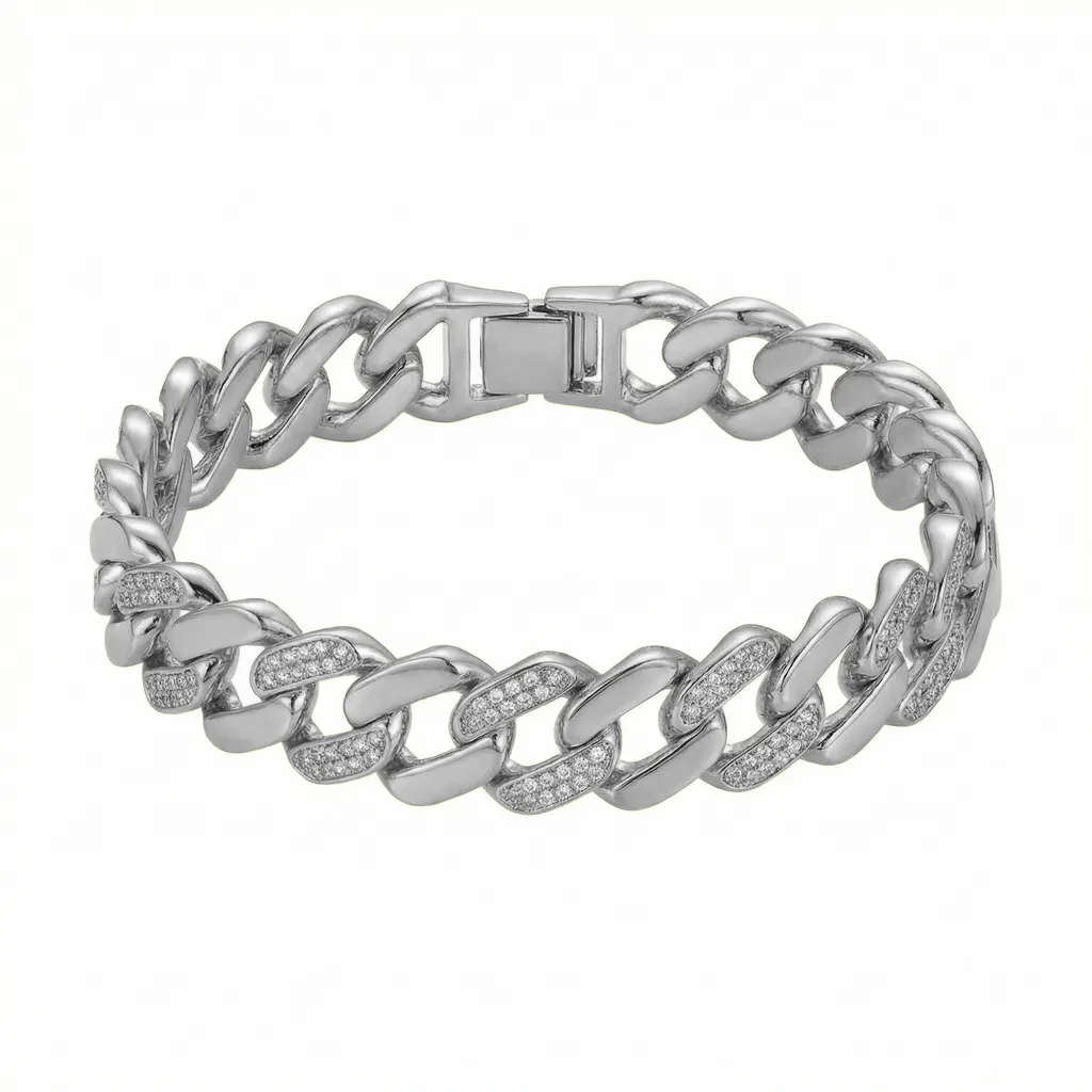 Diamond Pavé Cuban Link Bracelet