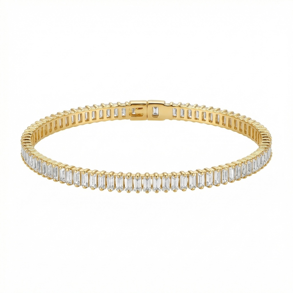 Baguette Eternity Gold Bracelet