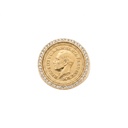 Royal Coin Motif Gold Signet Ring