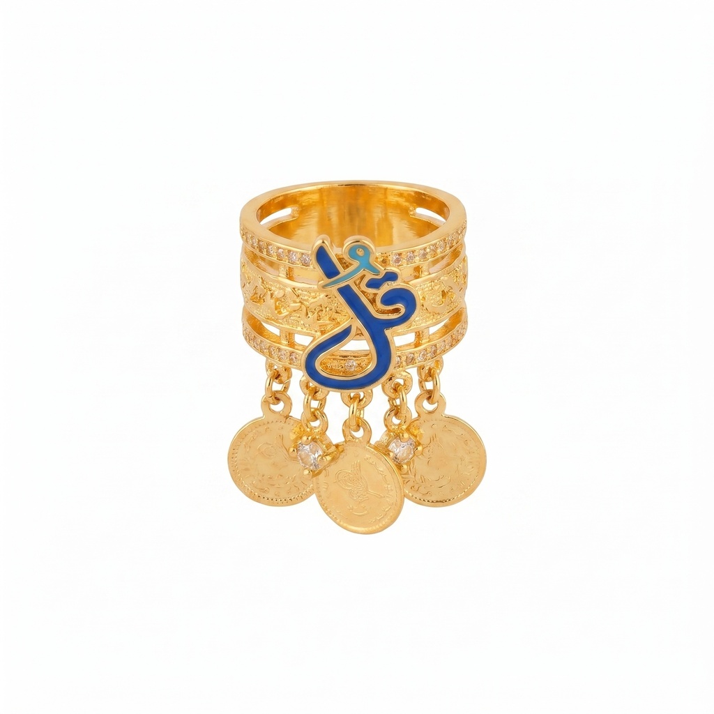 Qul Ring with Lira Coin Charms