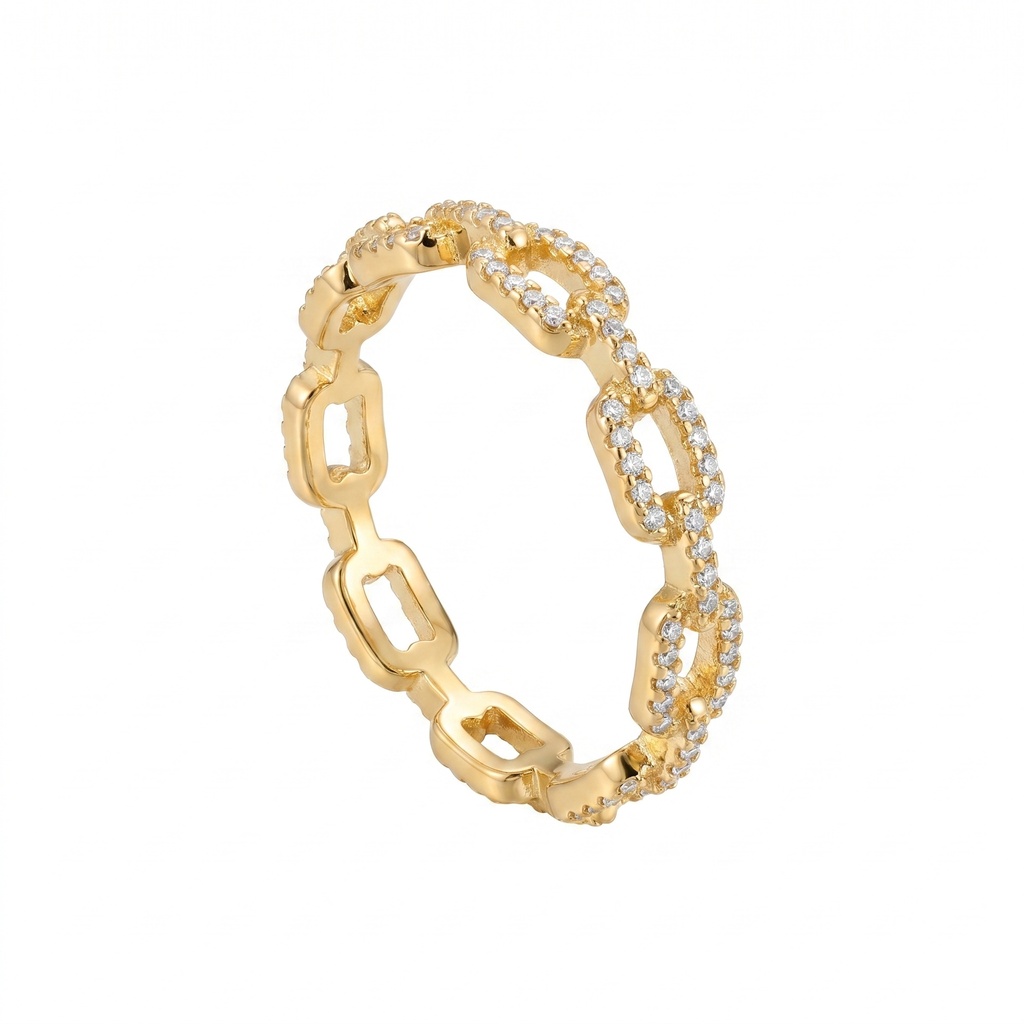 Interlocking Pattern Band Ring