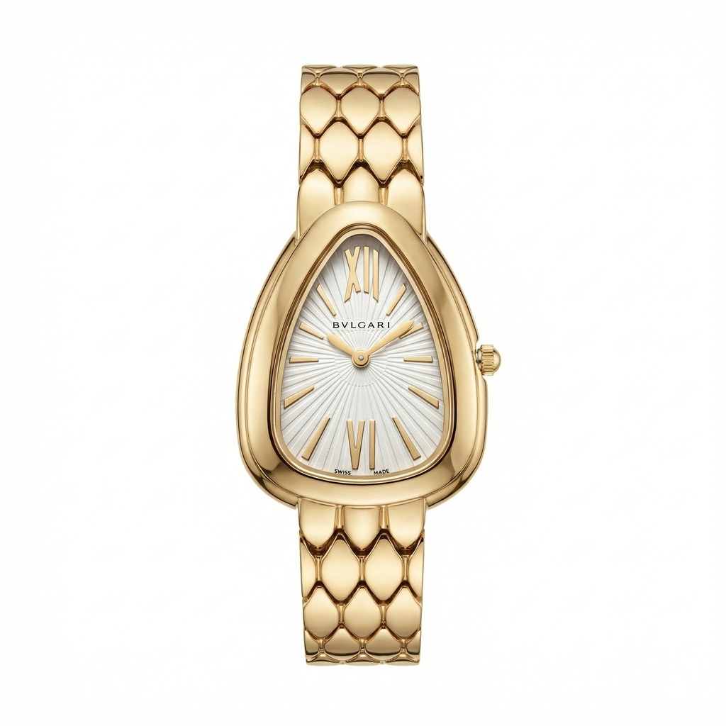 Bvlgari Serpenti Seduttori Watch (Gold & White)