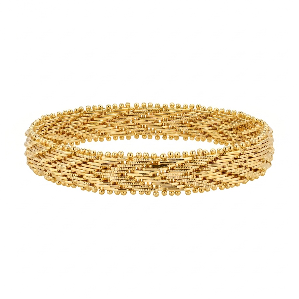 Woven Mesh Wide Bracelet