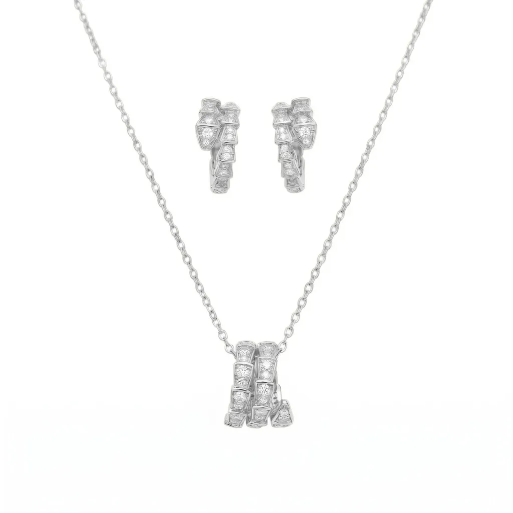 Serpenti Viper Necklace & Earrings Set