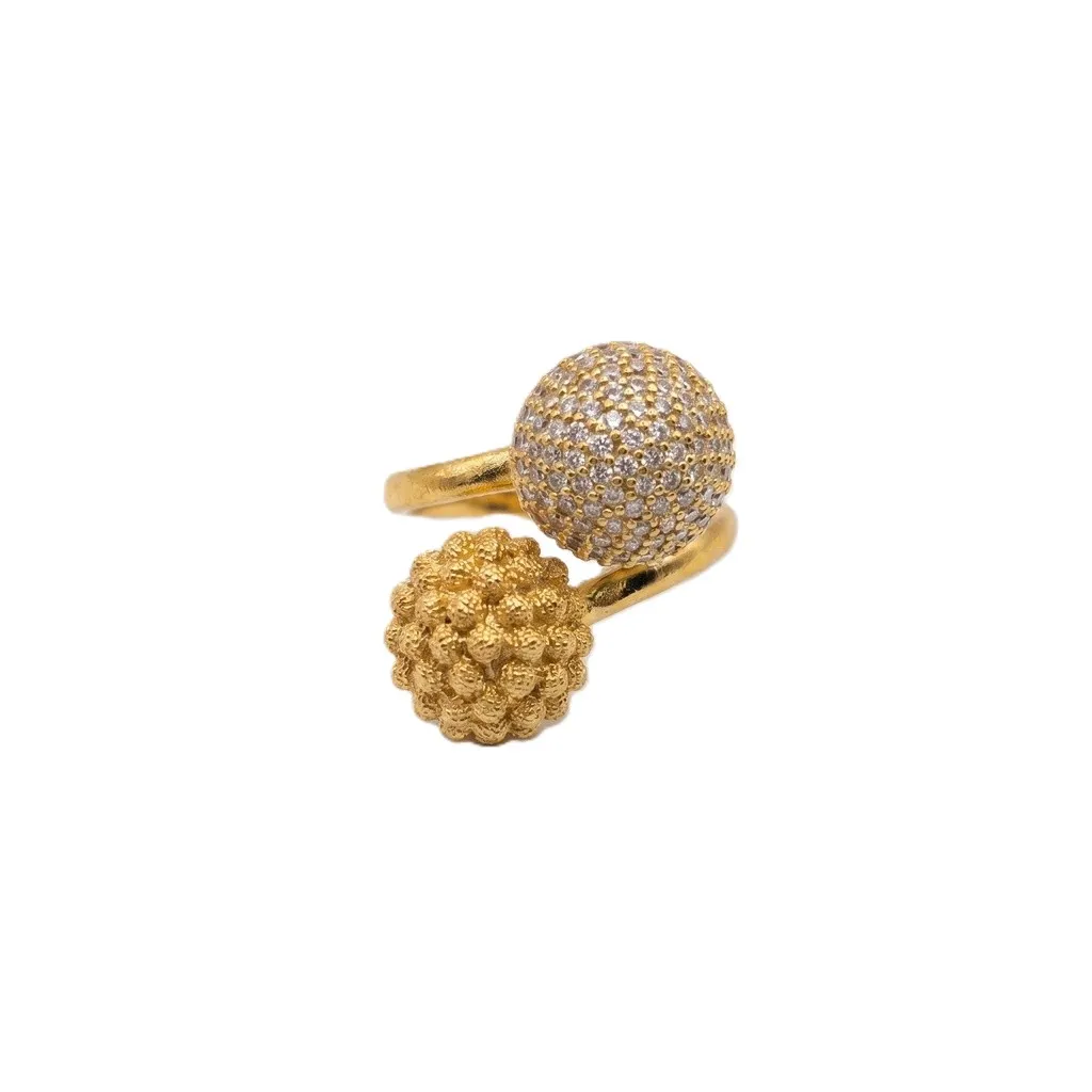 Double Elegance Studded Ring