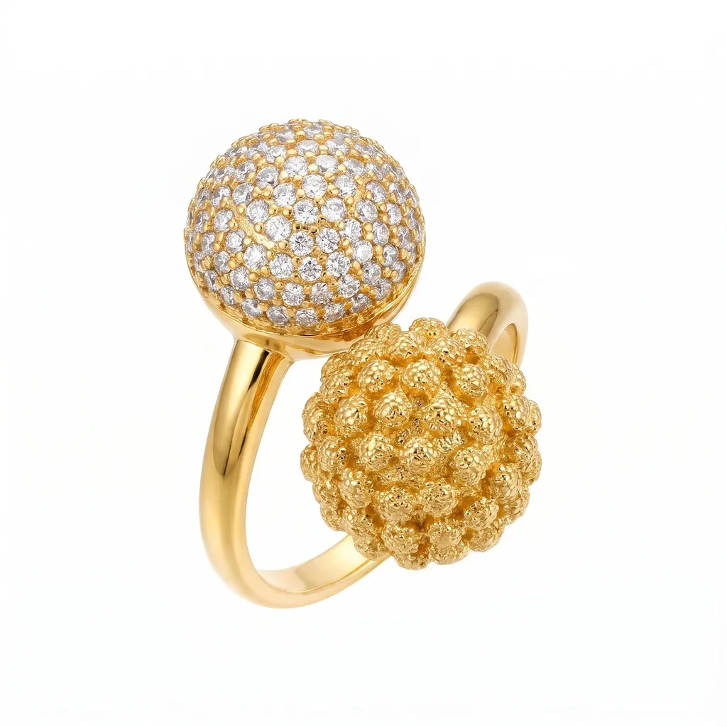 Double Elegance Studded Ring