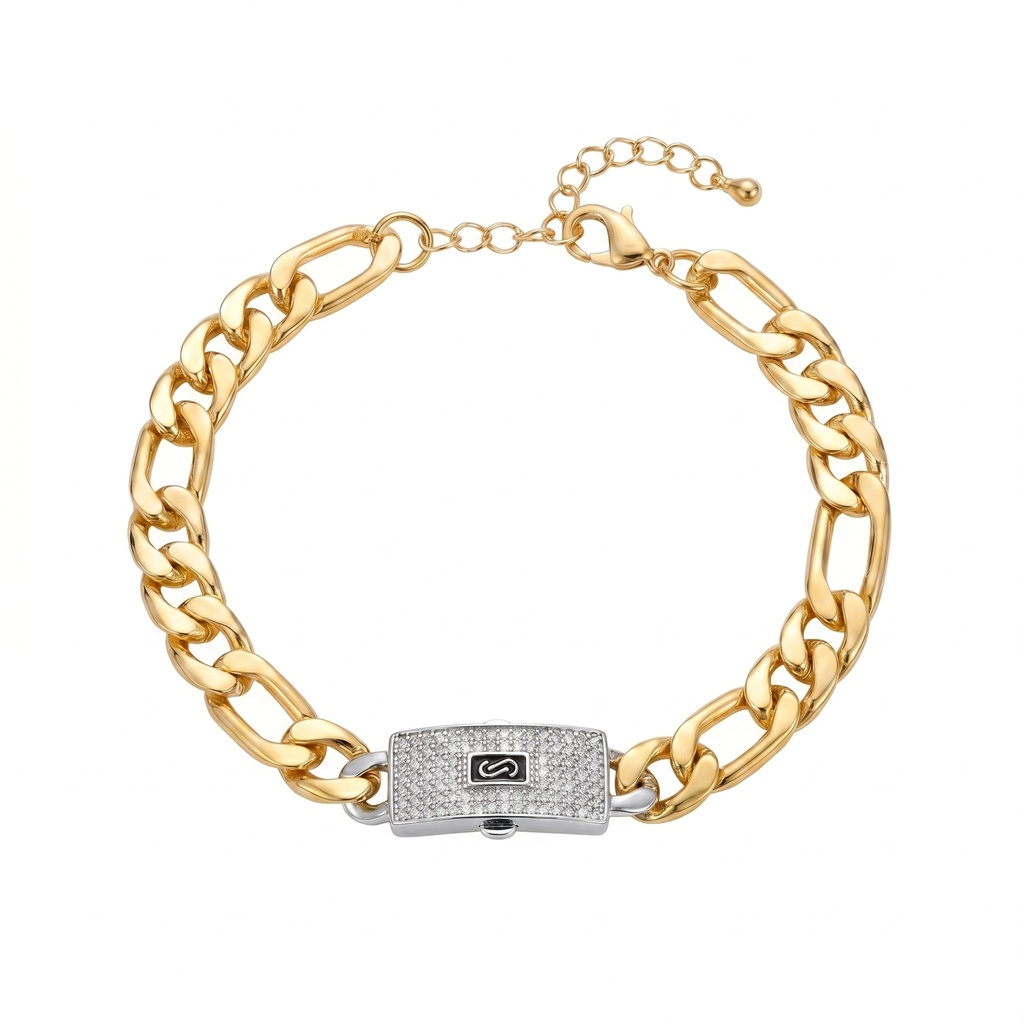 Monaco Classic Pavé Lock Bracelet