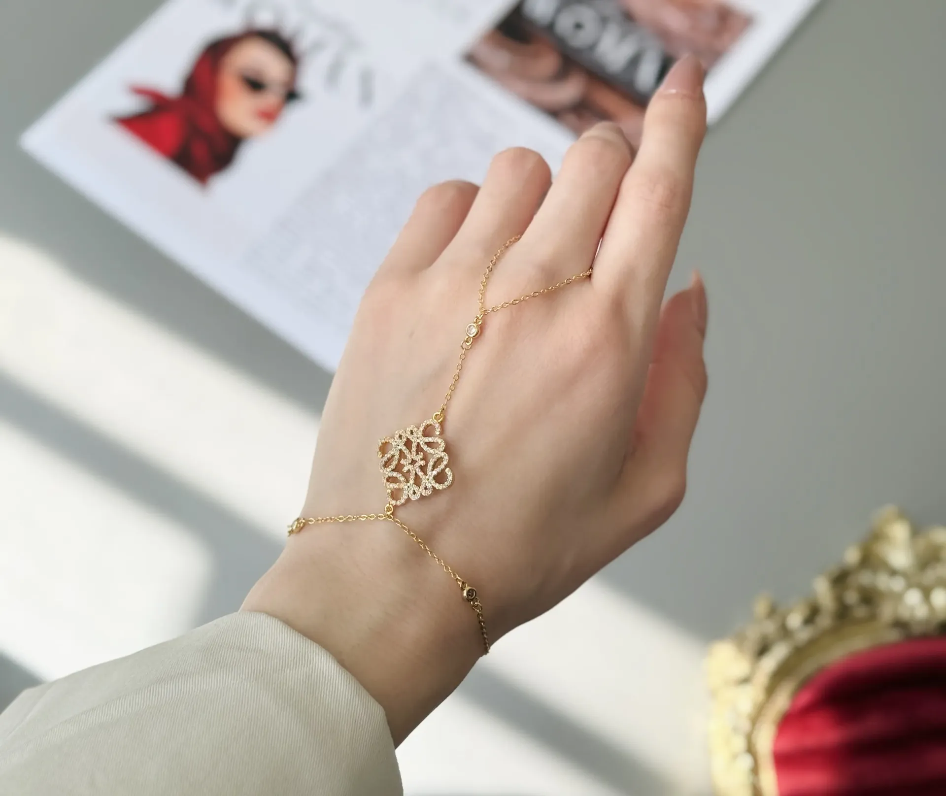 Loewe Anagram Hand Chain