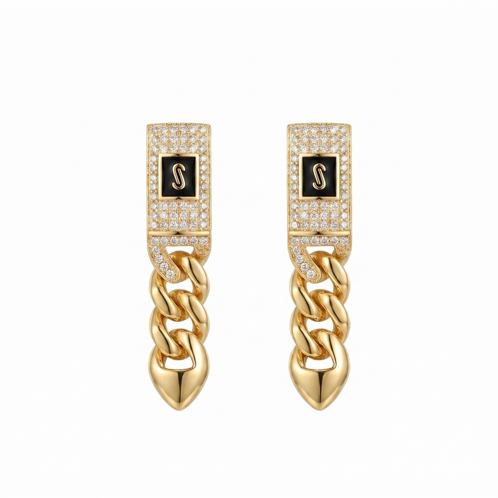 Monaco Geometric Interlocking Earrings