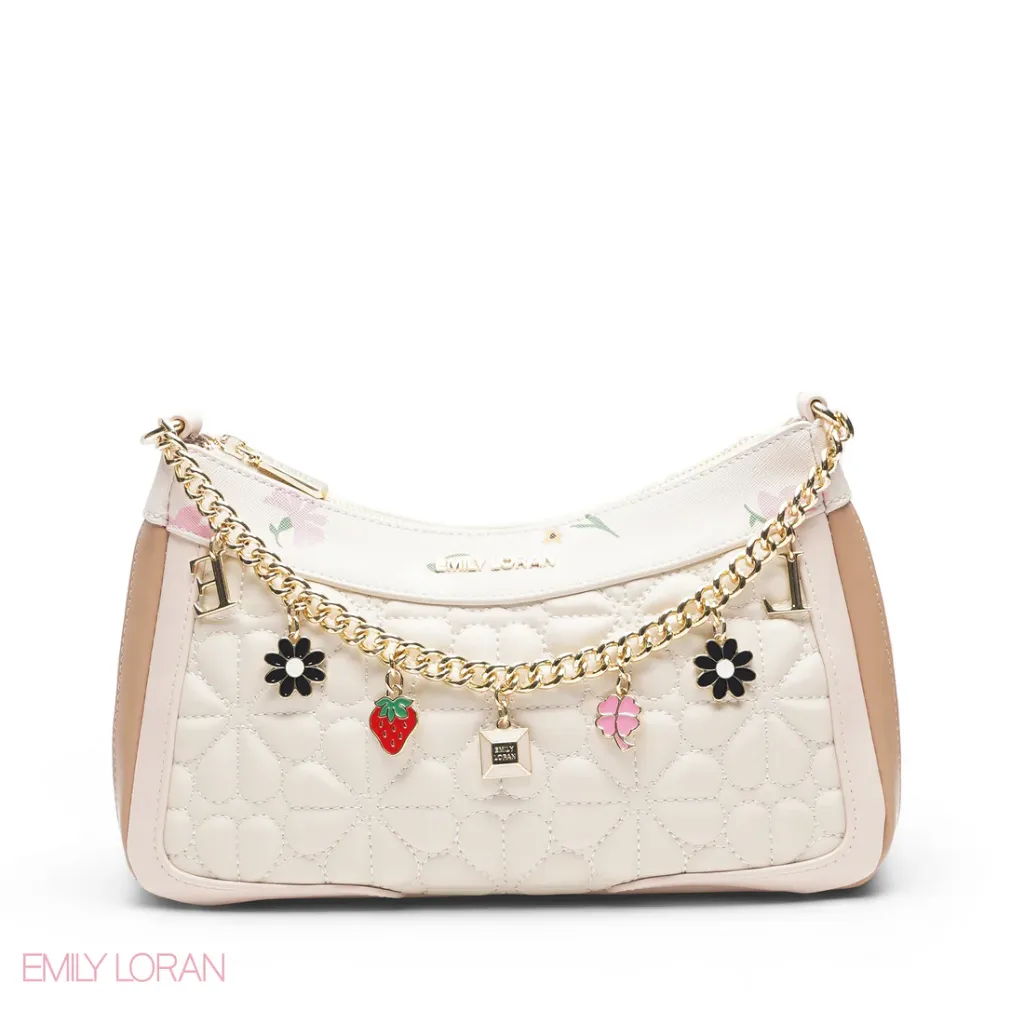 Shoulder Bag With Chain Strap (Pink)