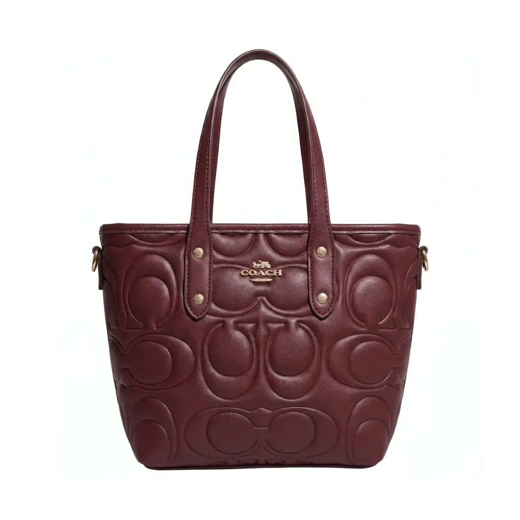 Coach Quilted Signature Leather Tote Bag