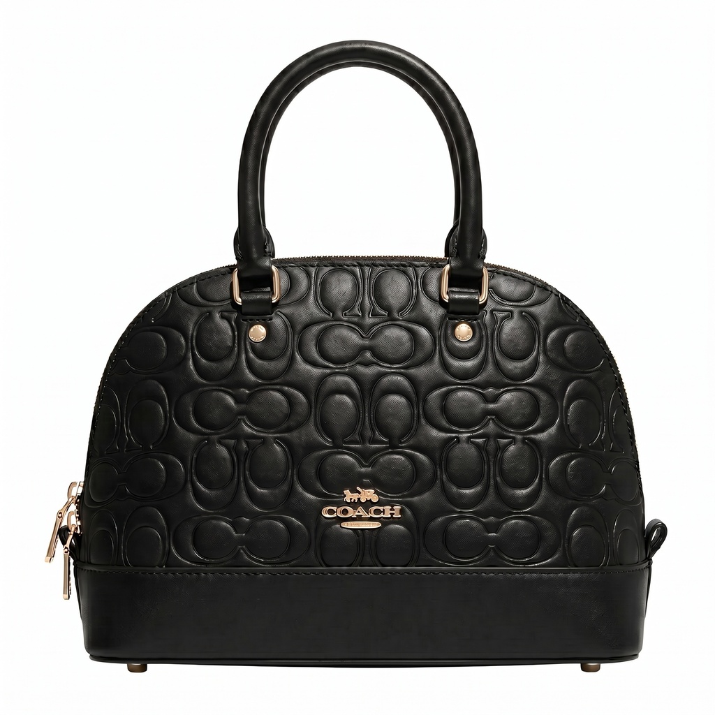 Coach Katy Dome Satchel In Quilted Signature Leather
