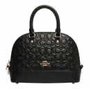 Coach Katy Dome Satchel In Quilted Signature Leather