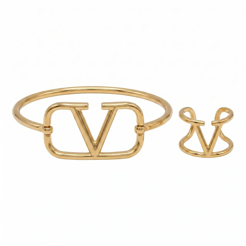 Valentino Garavani VLogo Signature Metal Bracelet & Ring Set