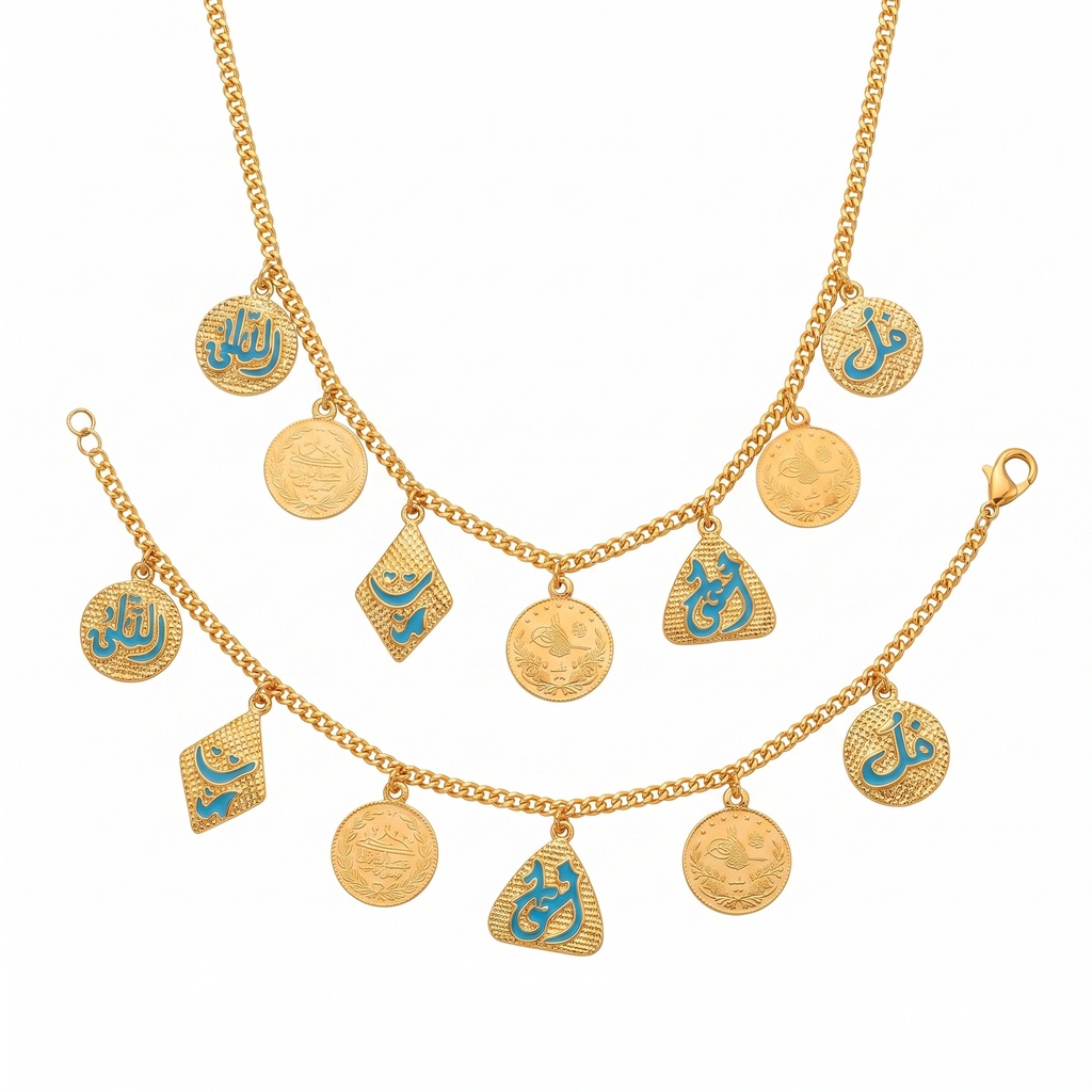 Arabic Charm Motif Jewelry Set