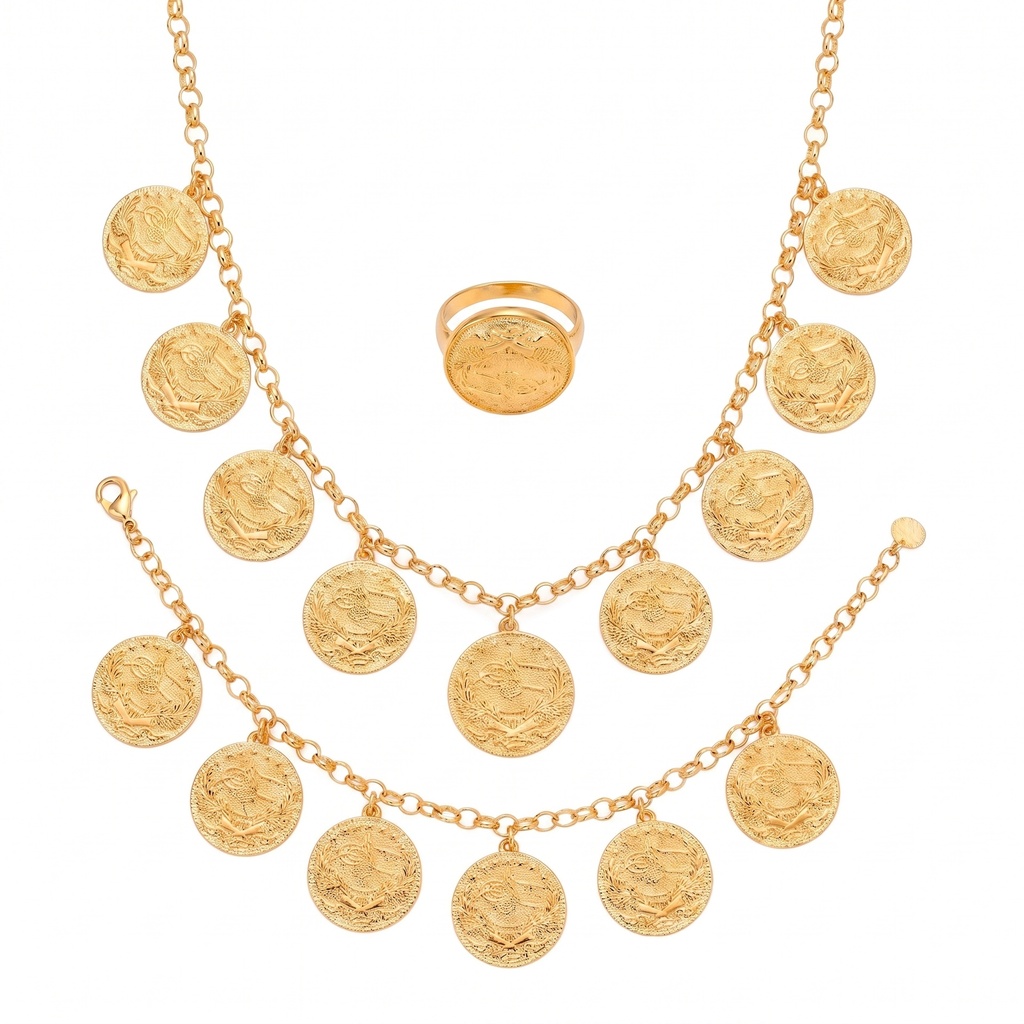 Heritage Lira Coin Jewelry Set