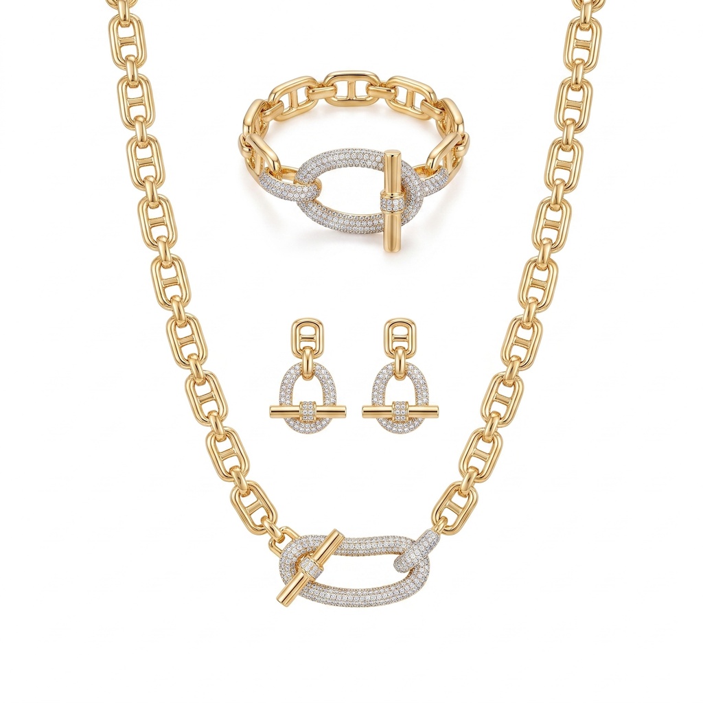 Iconic Hermès Inspired Link Jewelry Set