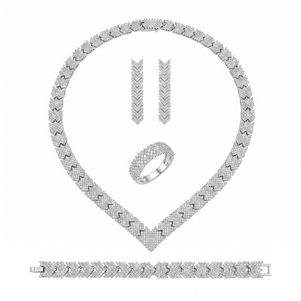 طقم مجوهرات السهم المشع