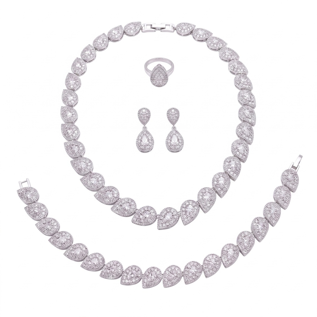 Celestial Pear Drop Jewelry Set