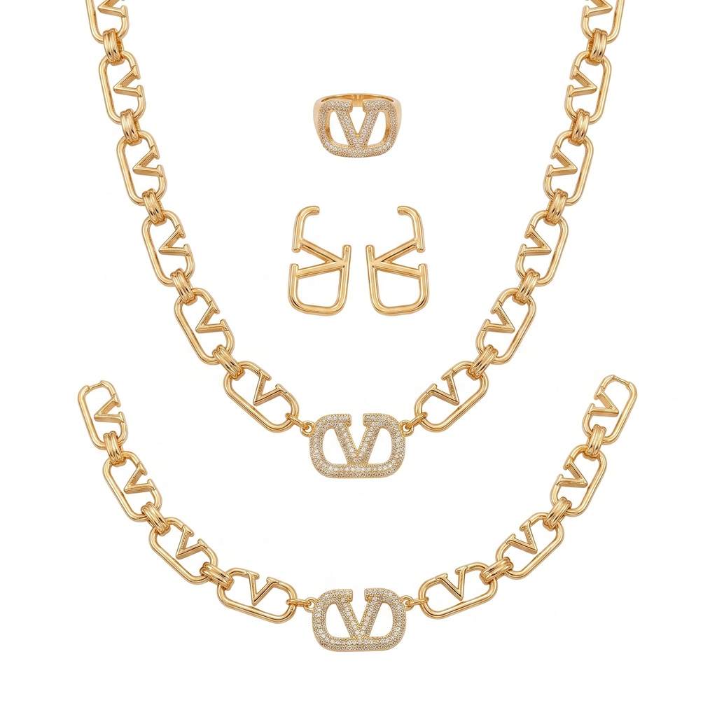 Valentino Couture Link Jewelry Set