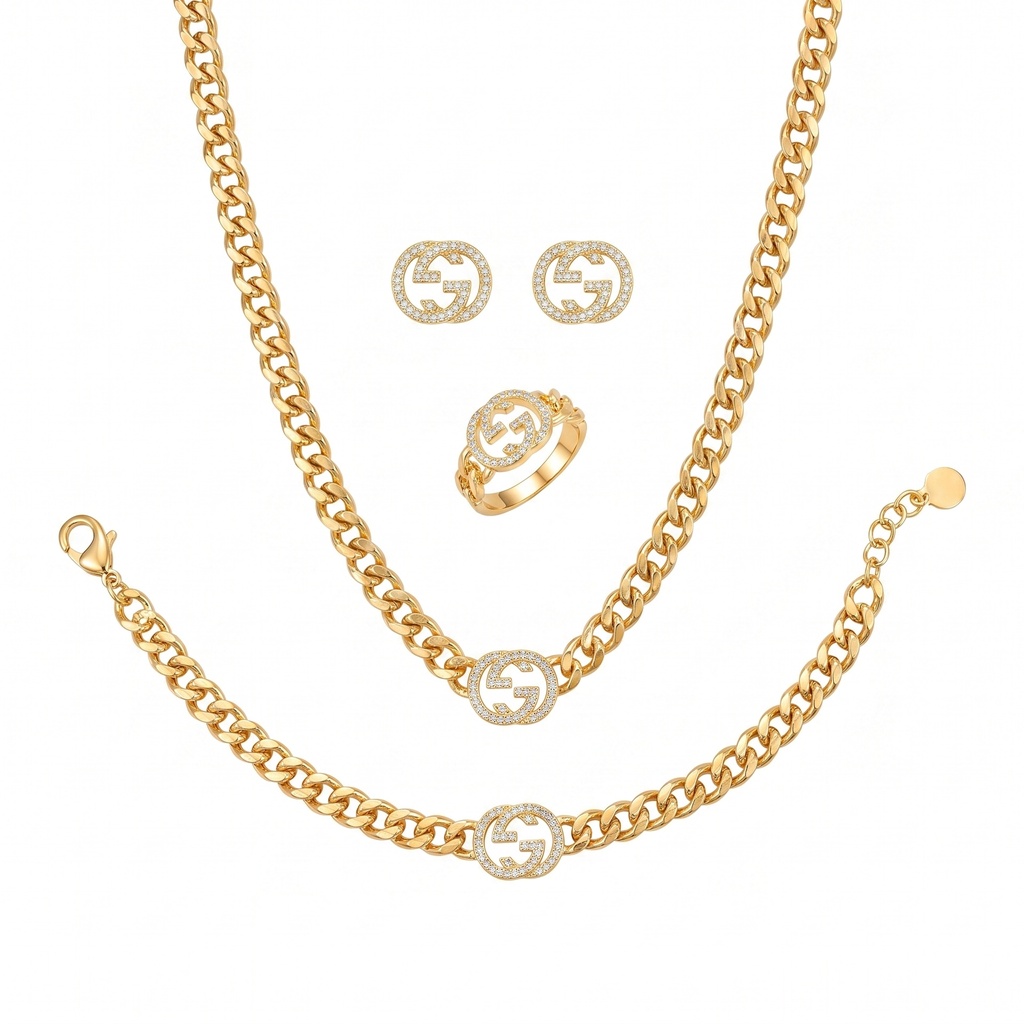Iconic Gucci Logo Jewelry Set