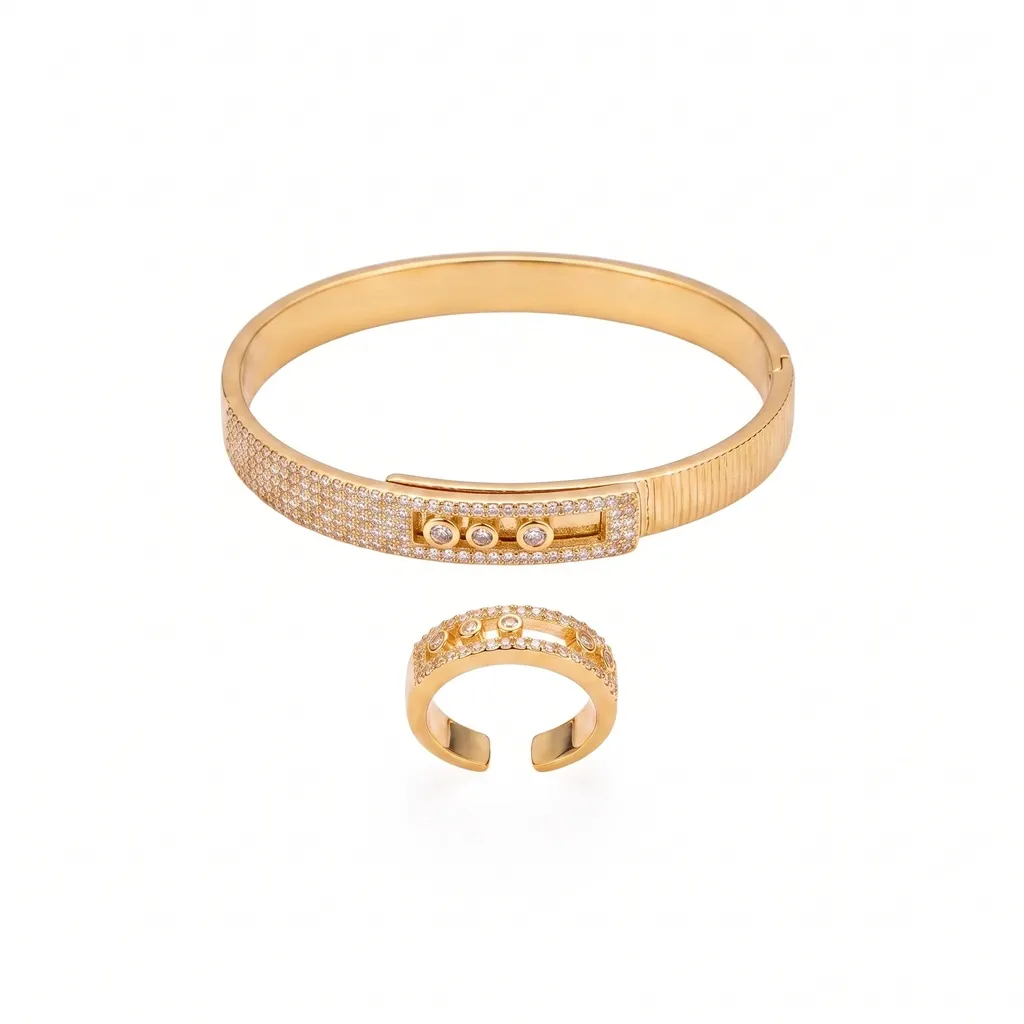 Messika Move Inspired Pavé Bracelet & Ring Set