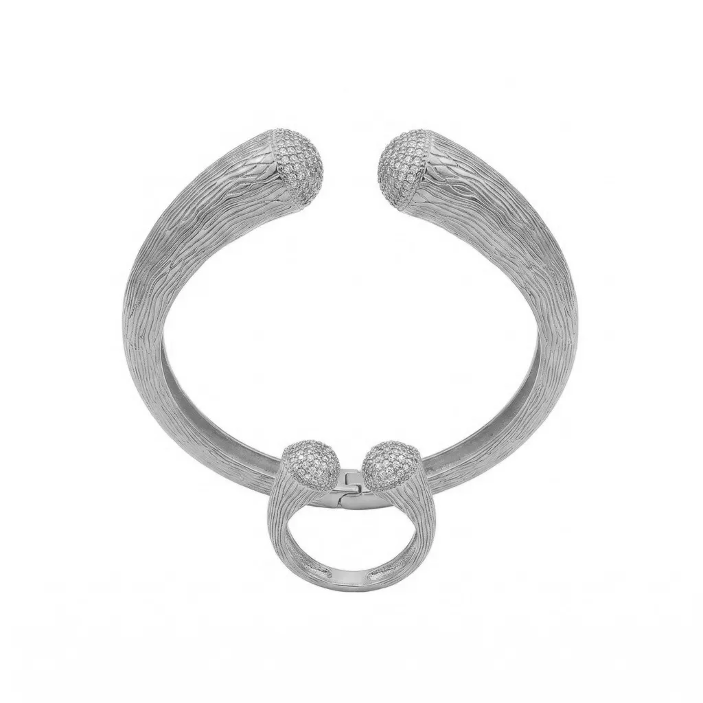 Shimmering Waves Spherical Bracelet & Ring Set