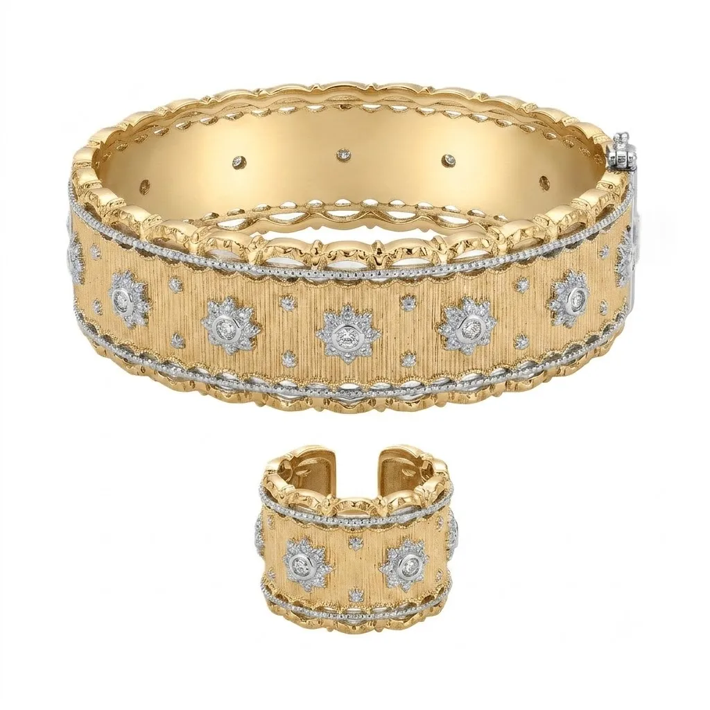 Rigato Lace Star Motif Bracelet & Ring Set
