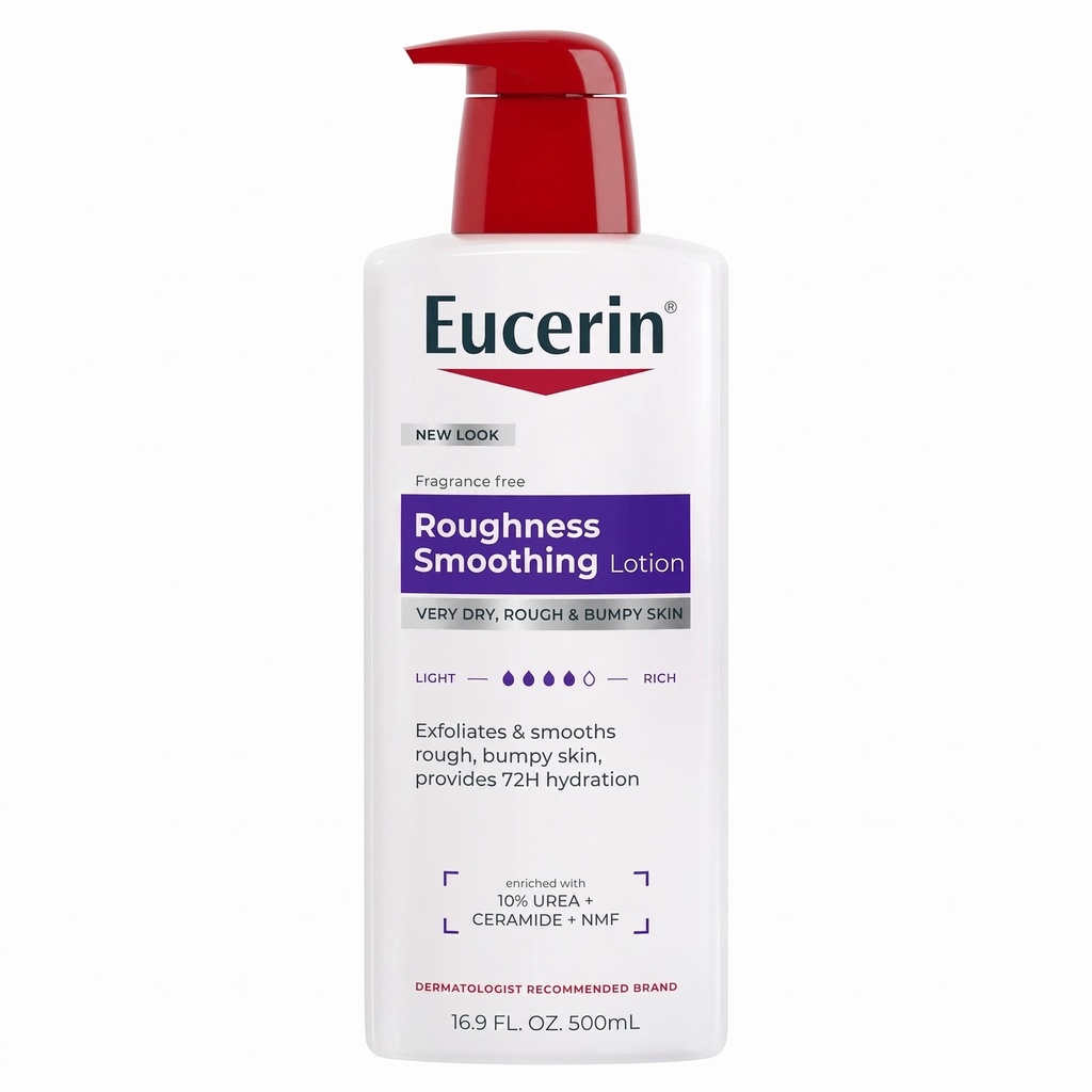 Eucerin Moisturizing and Smoothing Lotion for Dry and Rough Skin with Urea and Ceramides