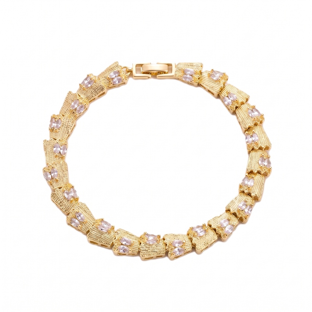 Gold Marquise Scale Bracelet