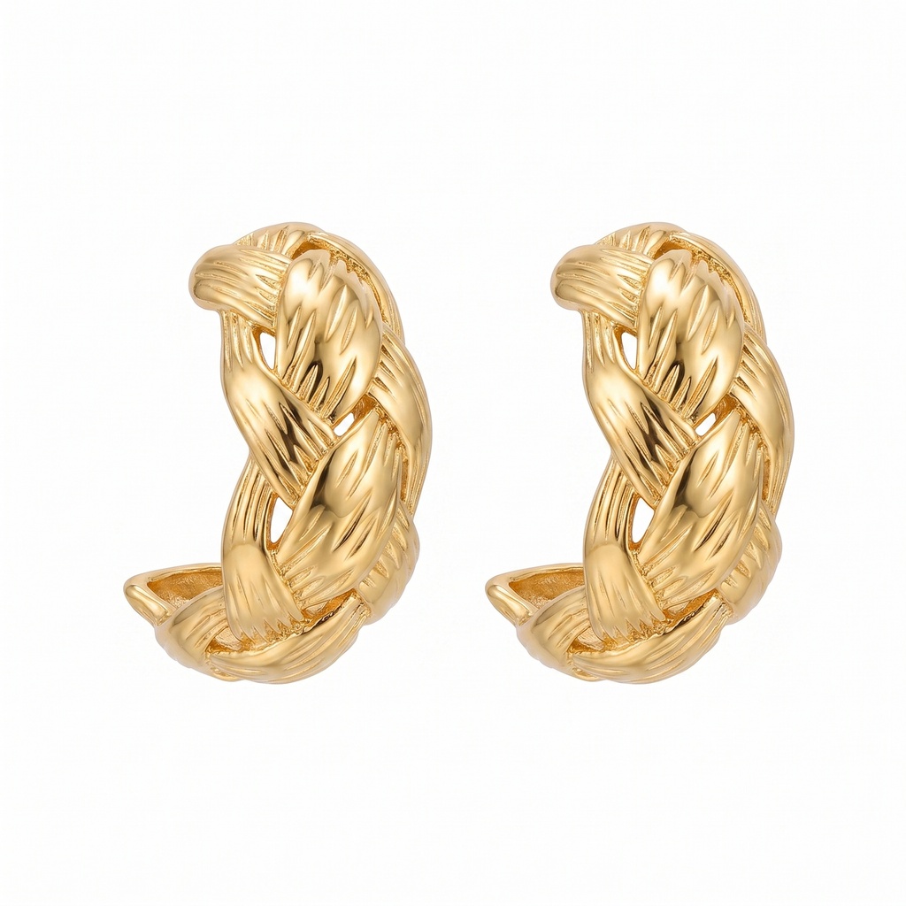 Intertwined Sculpted Motif Earrings