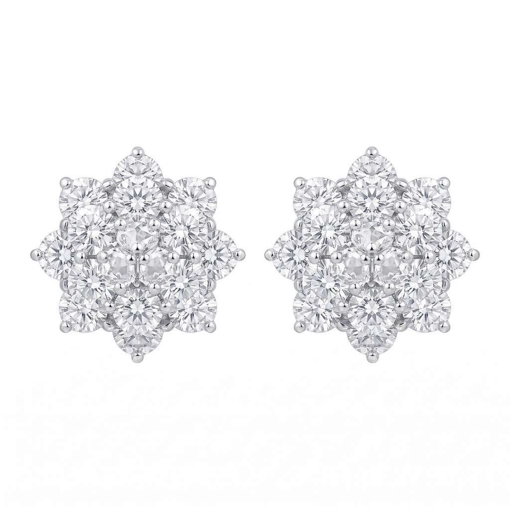 Crystal Flower Earrings
