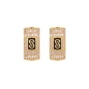 Monaco Chain Baguette and Enamel Earrings
