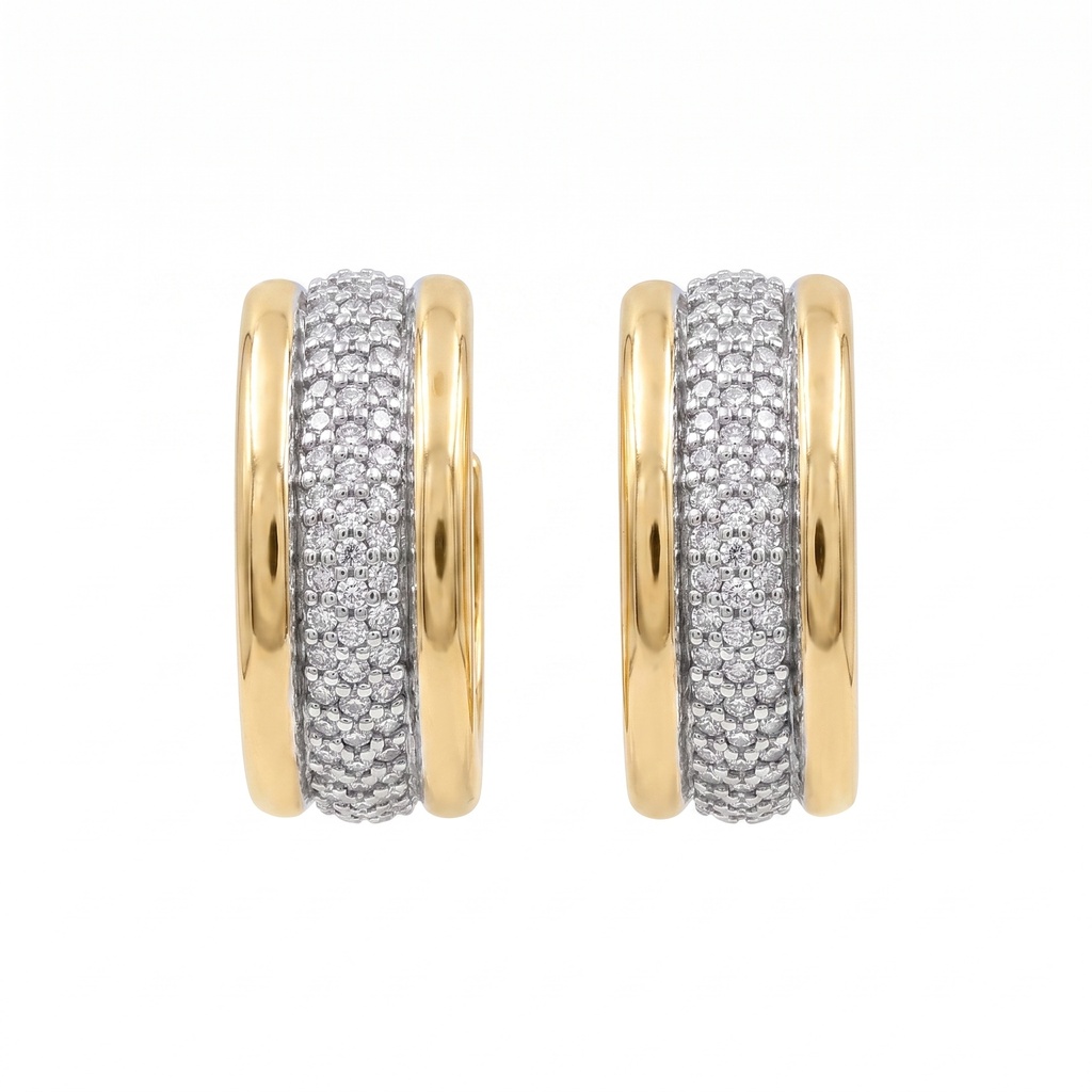 Triple Contour Huggie Earrings
