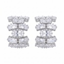 Wide Zircon Hoop Earrings