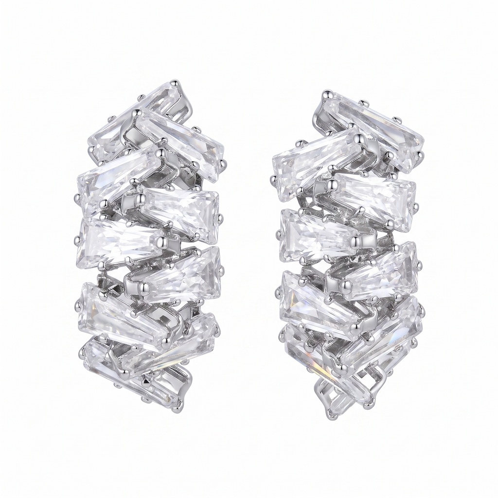 Art Deco Climbing Cluster Earrings