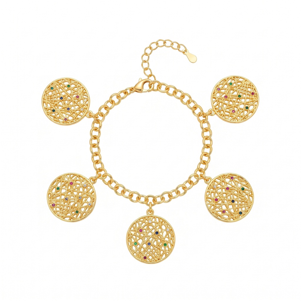 Atyaf Multi-Color Charm Bracelet