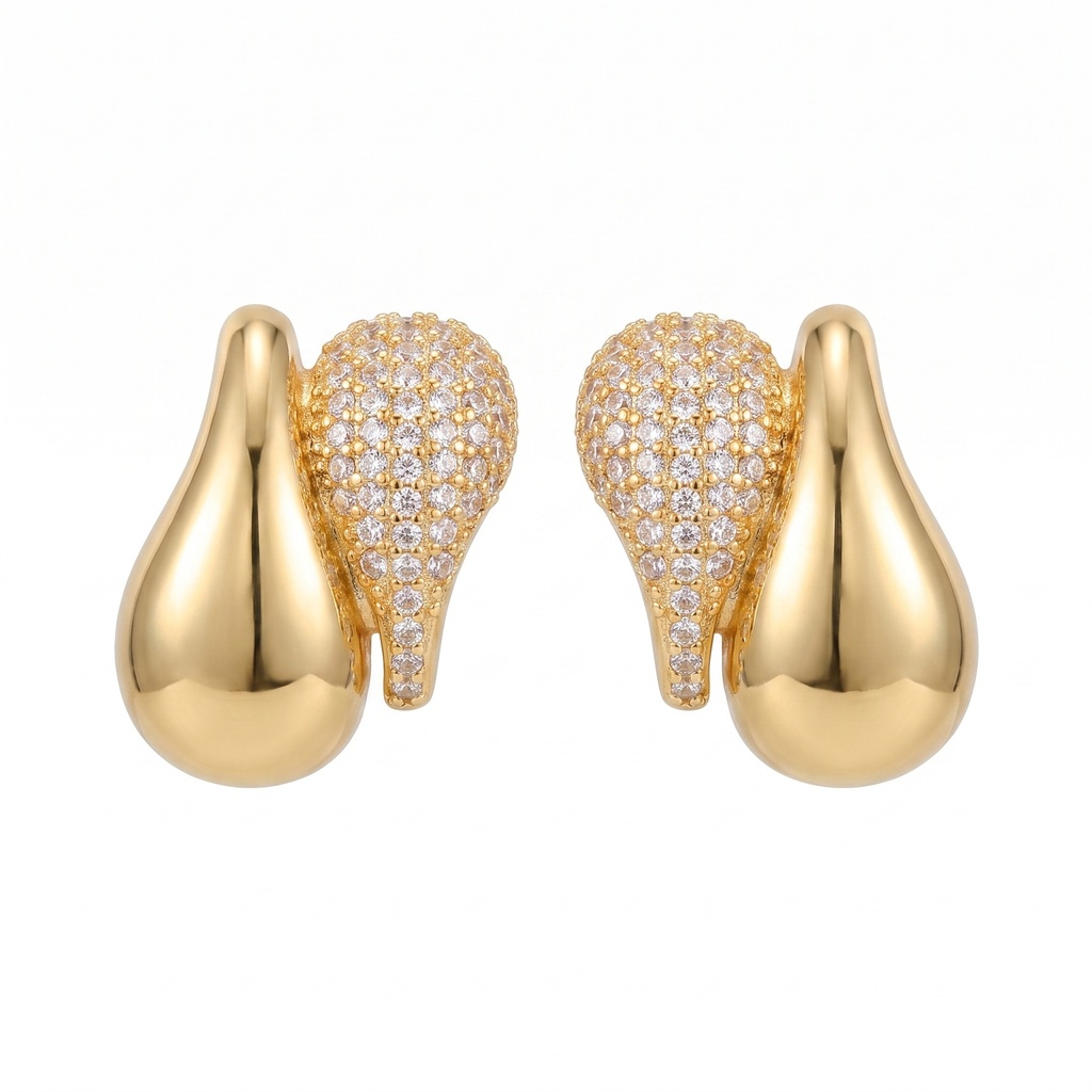 Ribbon Pavé Drop Earrings