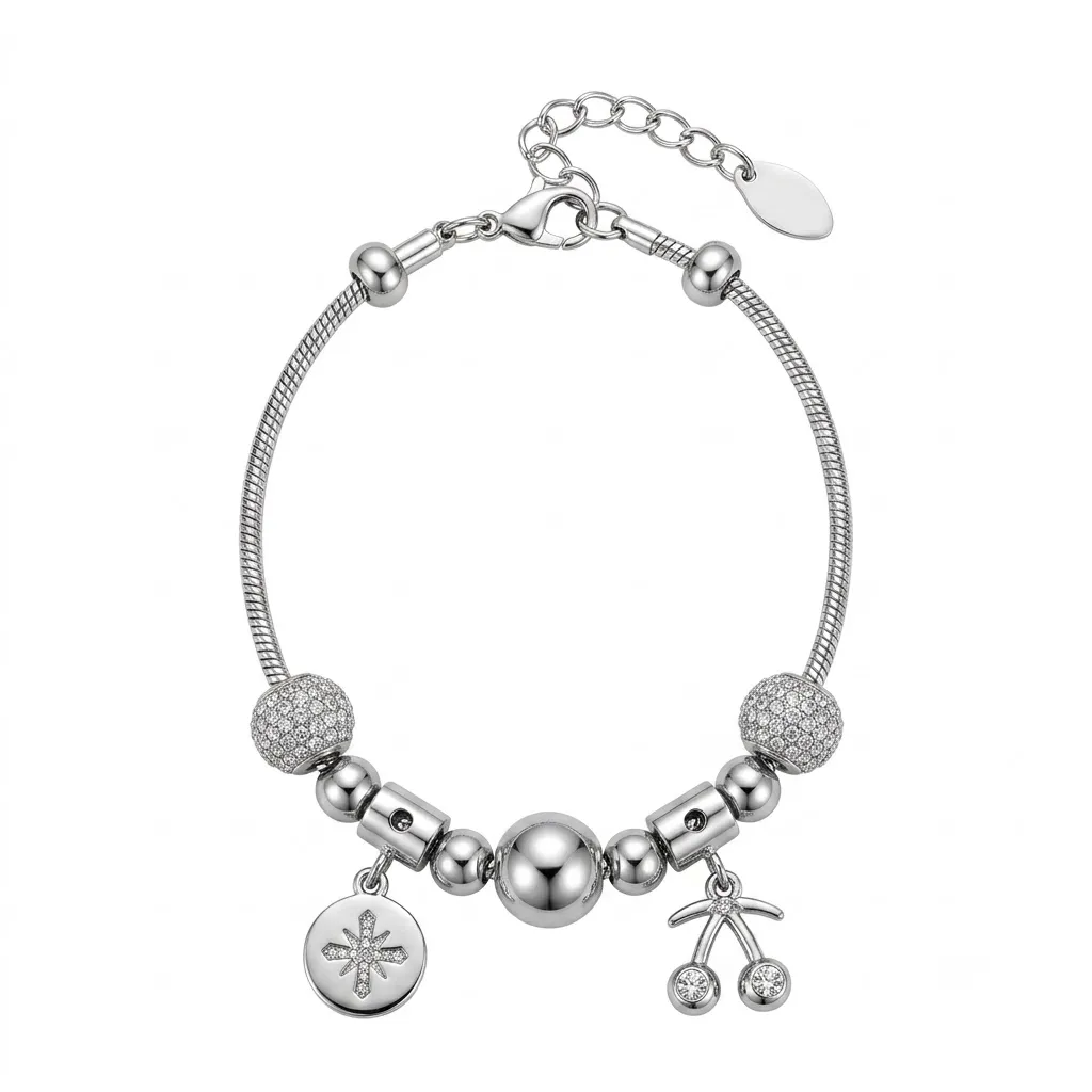 Pandora Cherry & North Star Charm Bracelet