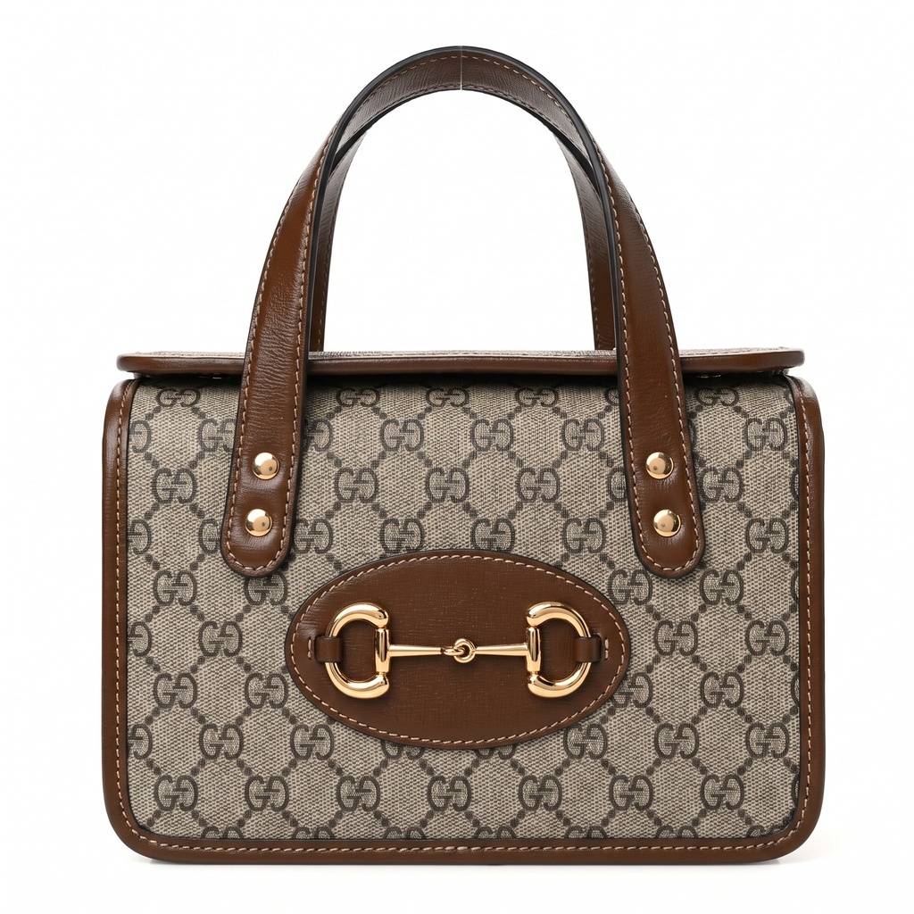 Gucci Beige GG Supreme Horsebit Bag