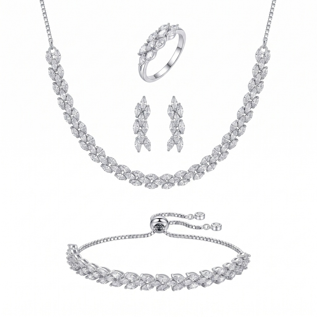 Glittering Wreath Jewelry Set