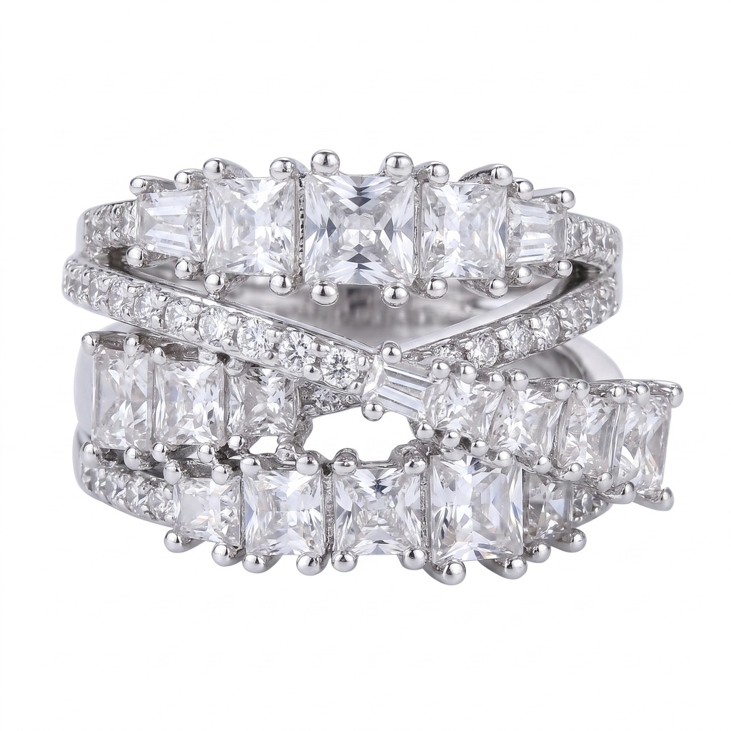 Double Princess Cross Ring