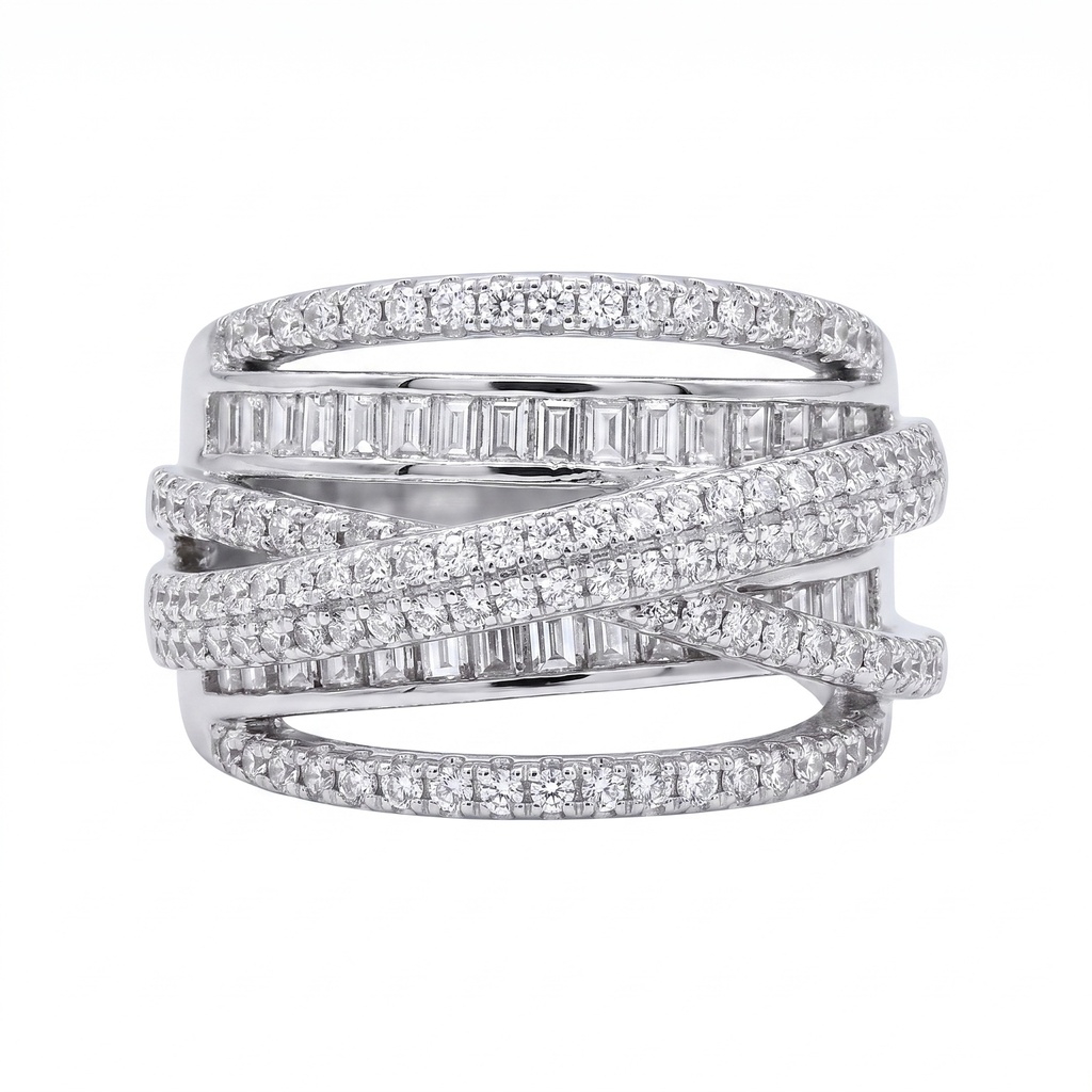 Intertwined Rays Ring