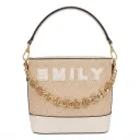 Woven Bucket Bag with Gold Chain