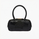 Beau leather patchwork black bag
