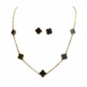 Vintage Alhambra Necklace,5 Motifs With Earrings